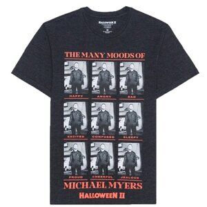Mens Adult The Many Moods of Michael Myers HALLOWEEN II T-Shirt Size L XL  NWT